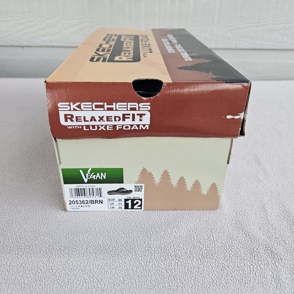 Skechers Silva Falco Thong Flip Flop Sandal Men 12 Brown Relaxed Fit Vegan - Picture 11 of 11